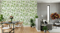 Serene botanical display Watercolor Fern Canopy wallpaper