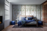 Watercolor forest animals wallpaper for walls