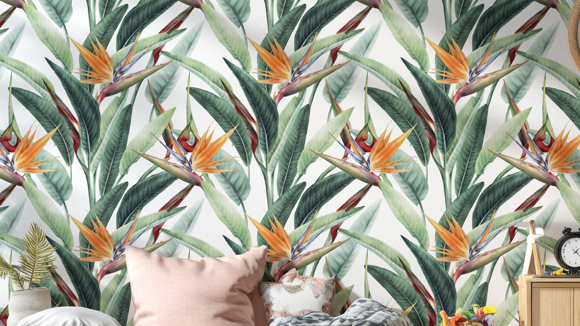 Green Tropical Leaves Wallpaper
