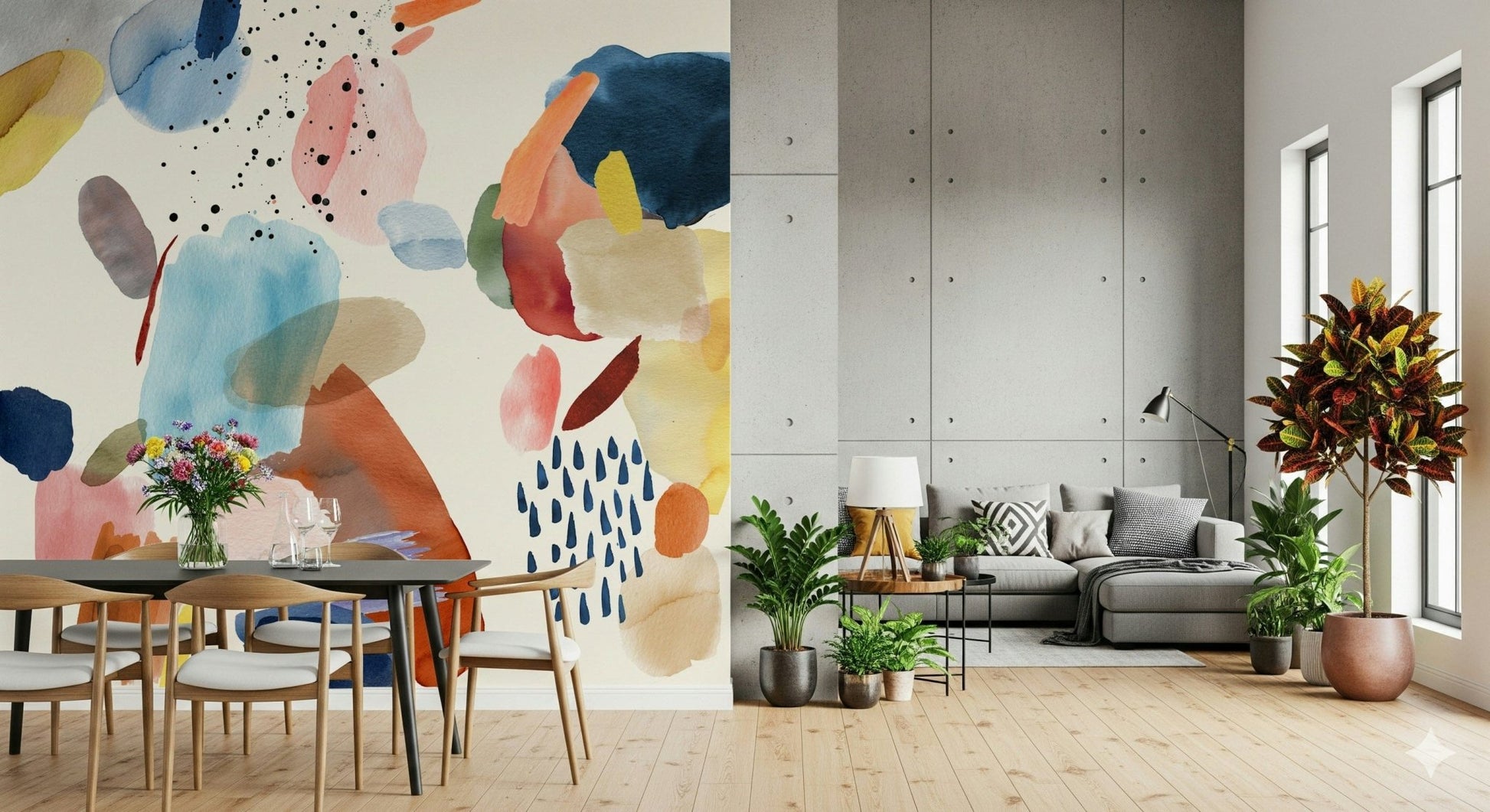 Watercolor Harmony Wall Mural