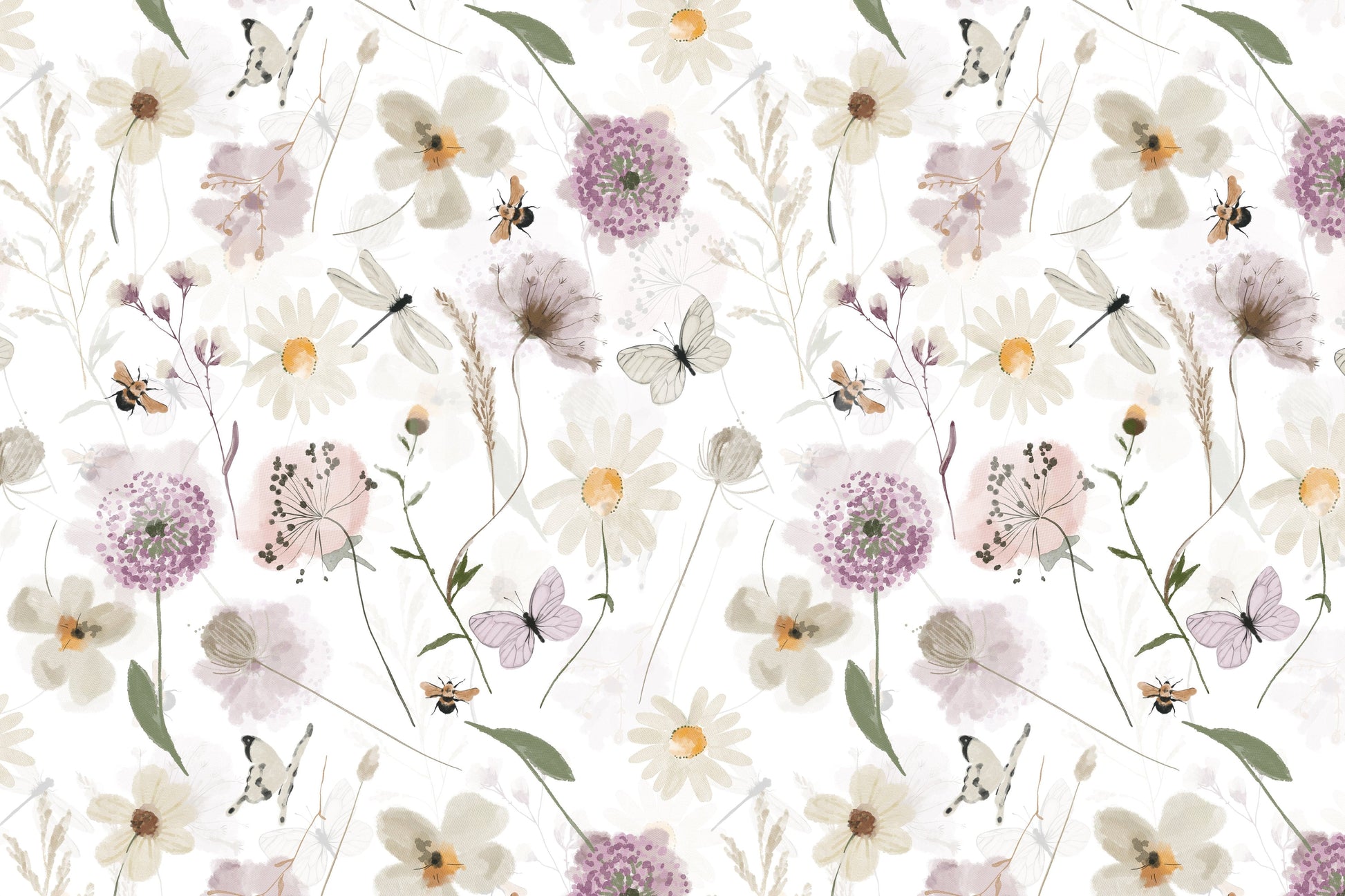 The wallpaper has a classic, timeless feel.

