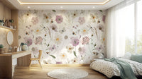 A calm and serene mural with a natural feel.

