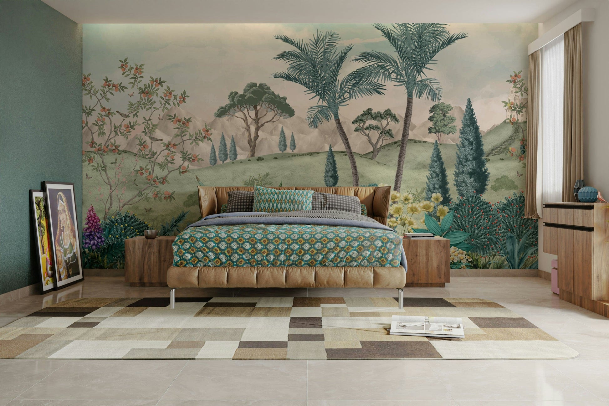 The composition is a harmonious, flowing pattern.

