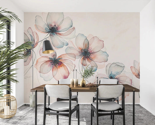 Watercolor Petals Wall Mural