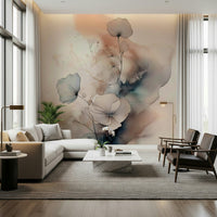 Watercolor Spiral Bloom Wall Mural