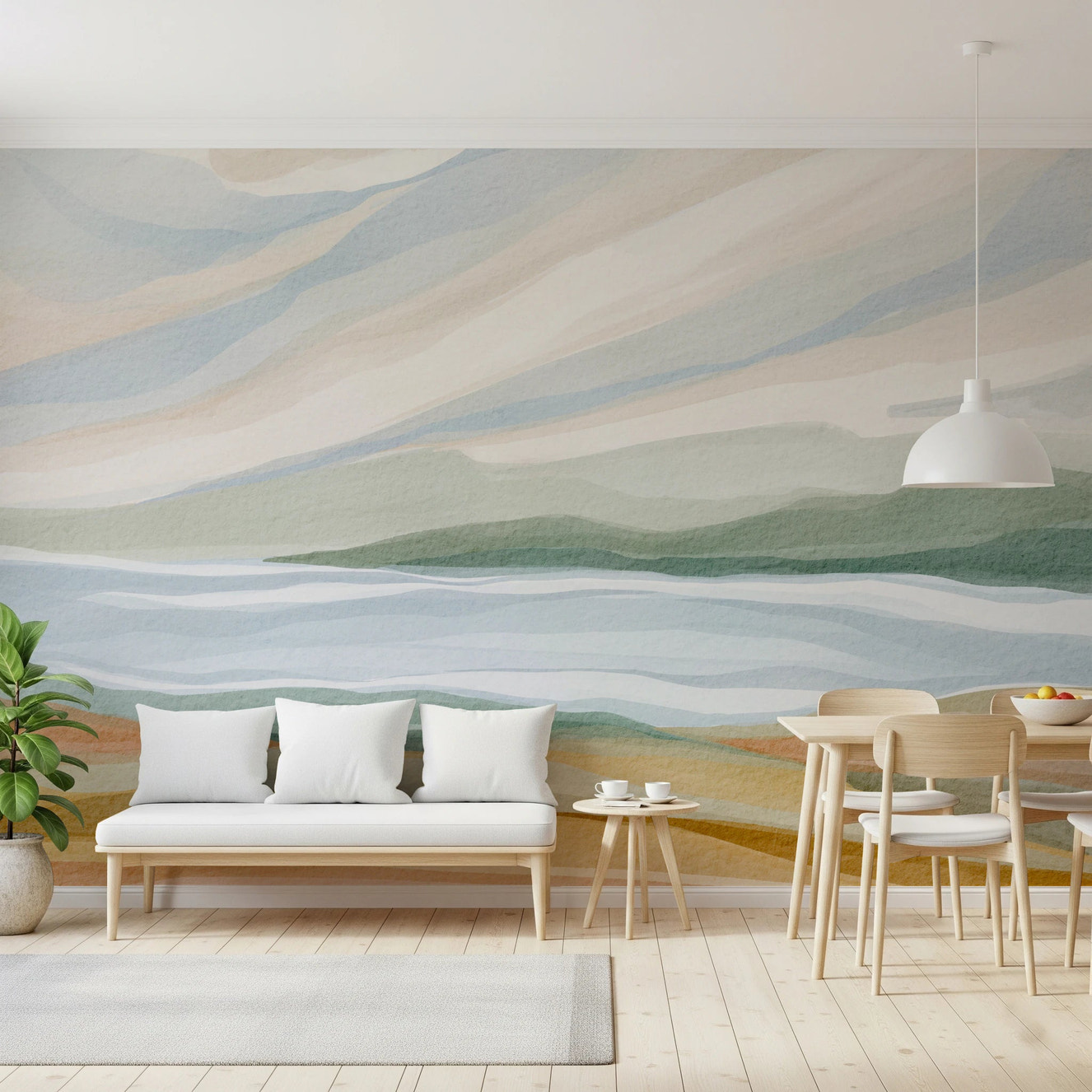 Watercolor Vista Wall Mural