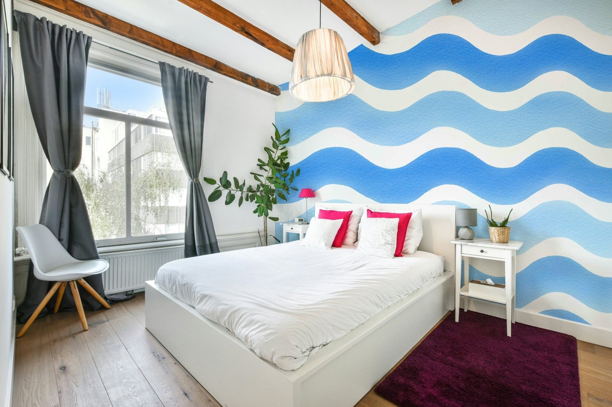 Watercolor Wave Rhythm Wall Mural

