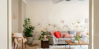 Dreamy wildflower wallpaper design

