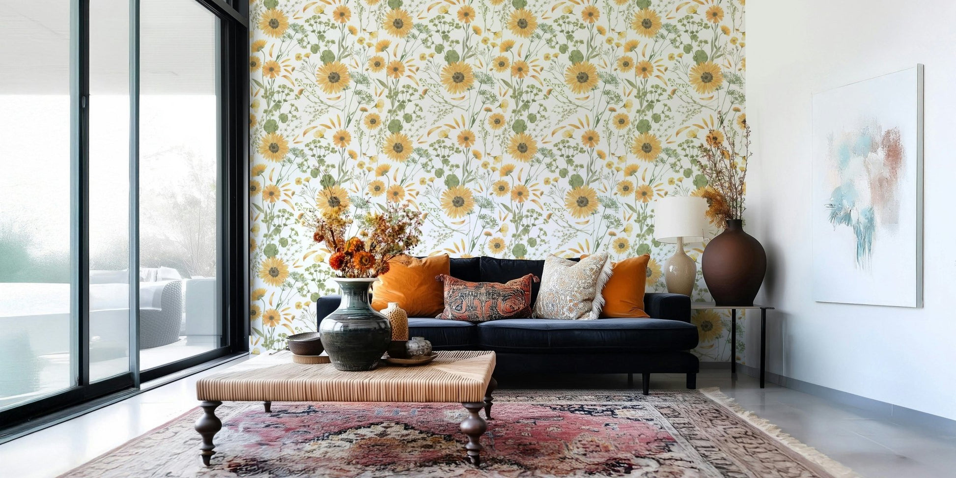 Golden Wildflower Dream pattern, delightful garden design.