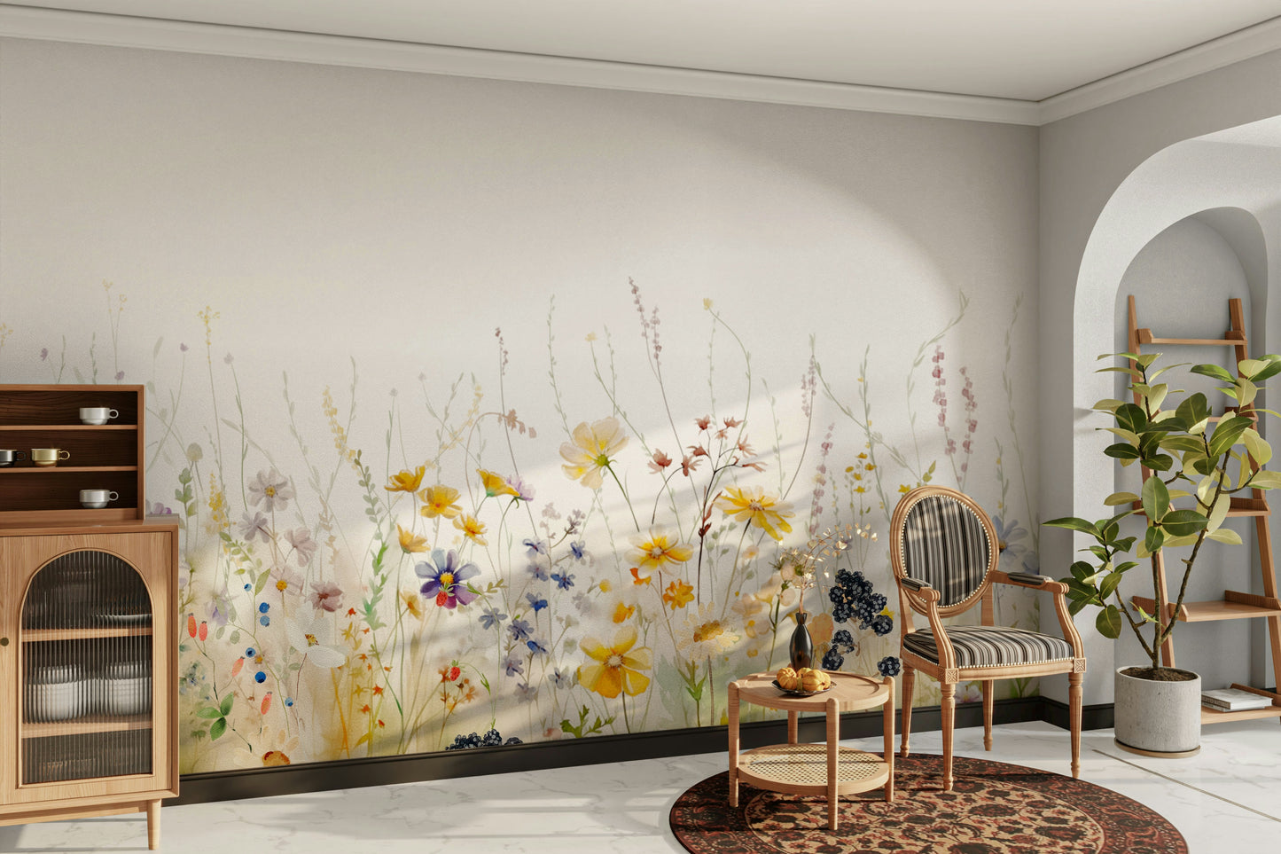 Easy install meadow mural

