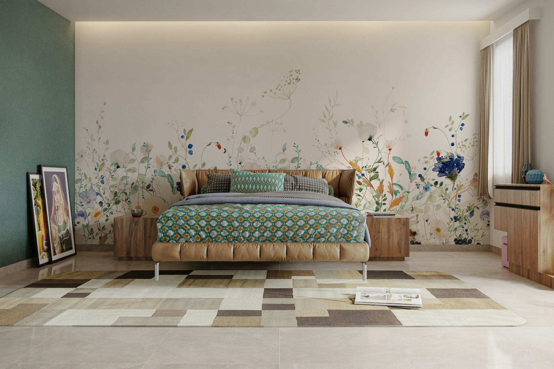 Nursery wildflower wallpaper

