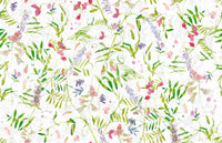 Wildflower Watercolor Wildflowers mural, sweet pea blooms spring aesthetic.