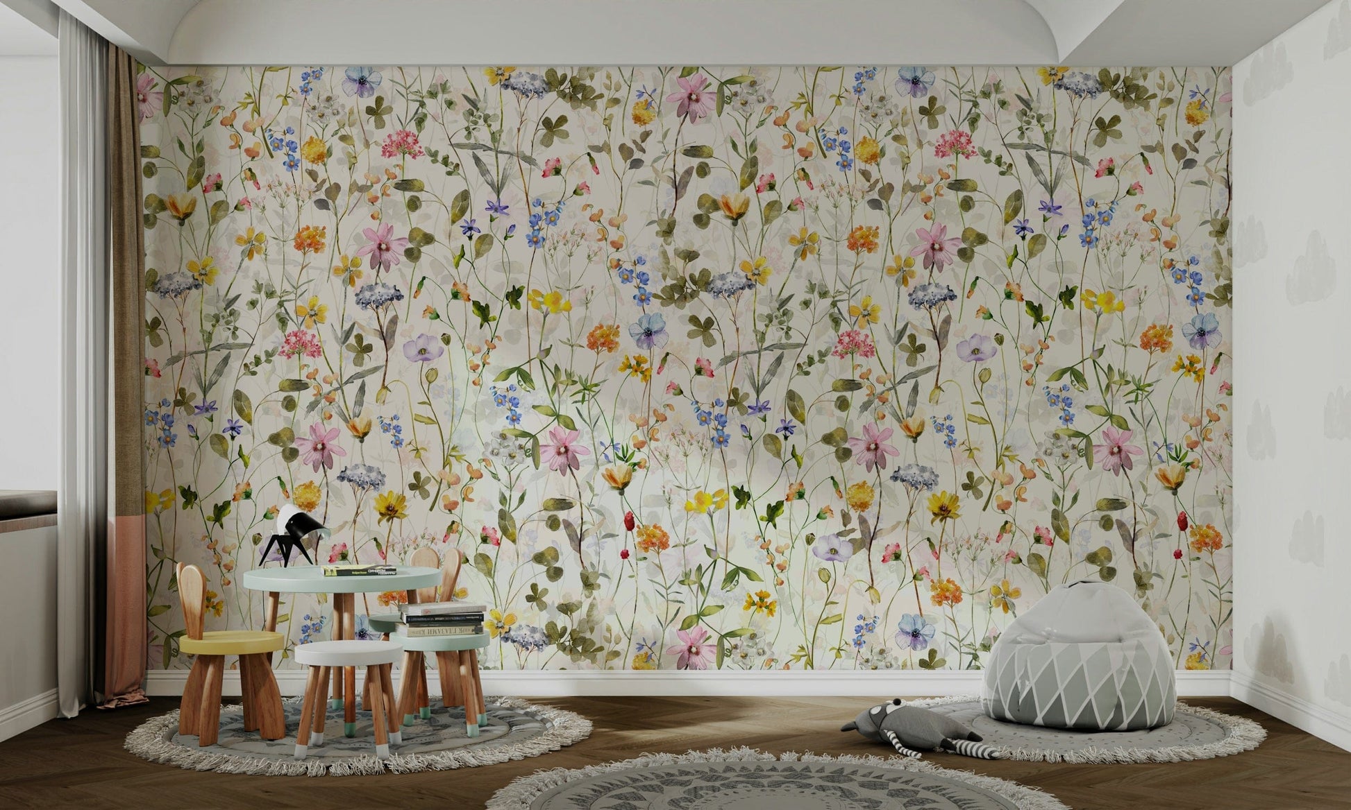 A seamless pattern for a bedroom or nursery.

