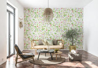 Natural Watercolor Wildflowers wallpaper, subtle watercolor texture aesthetic.