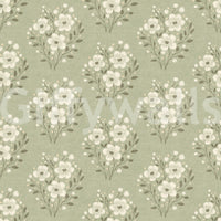 Delicate flower bouquets on green background

