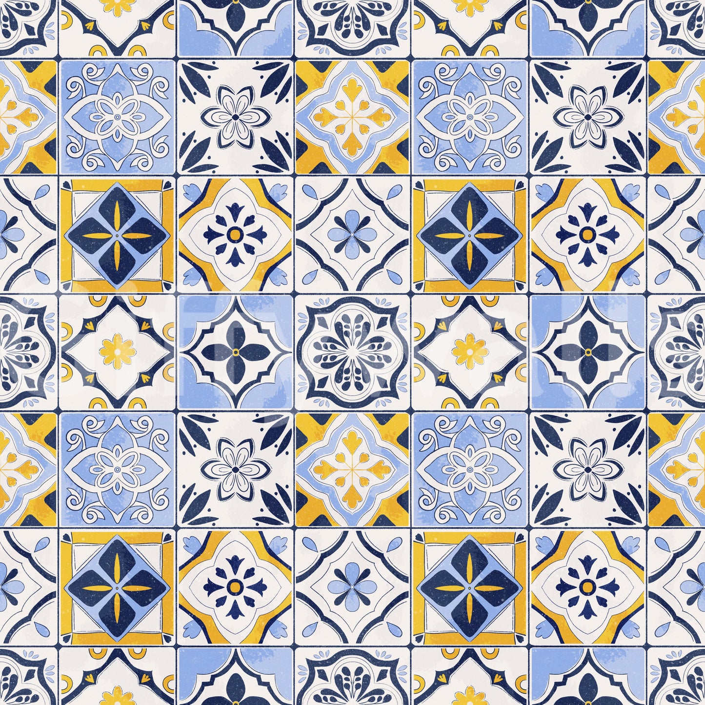 Mediterranean Mosaic Tiles Wallpaper⁠