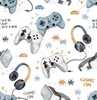Stylish gamer print wallpaper design

