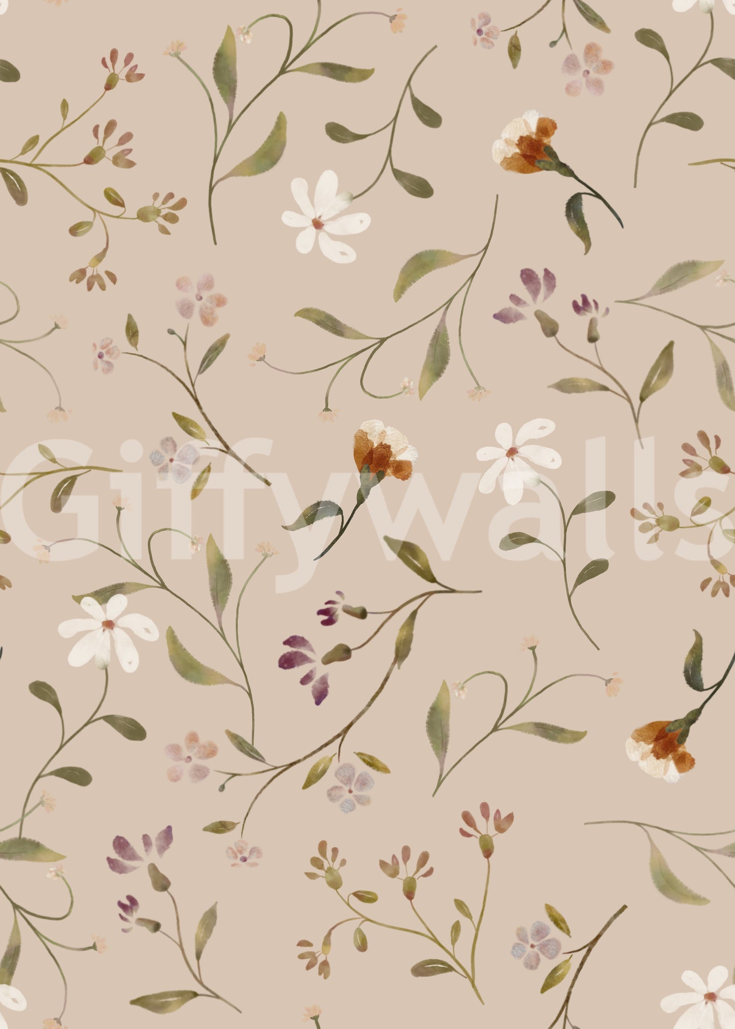 Memories in Petals Wallpaper⁠ Cream