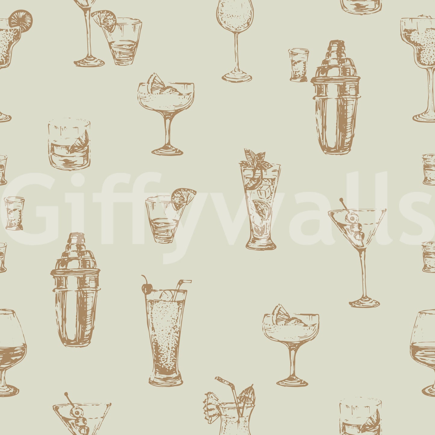 Vintage Cocktails Wallpaper⁠