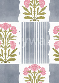 Delicate striped wall design in calm shades

