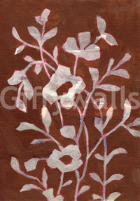 Earthy botanical wallpaper

