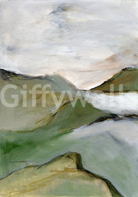 Soft landscape mural design

