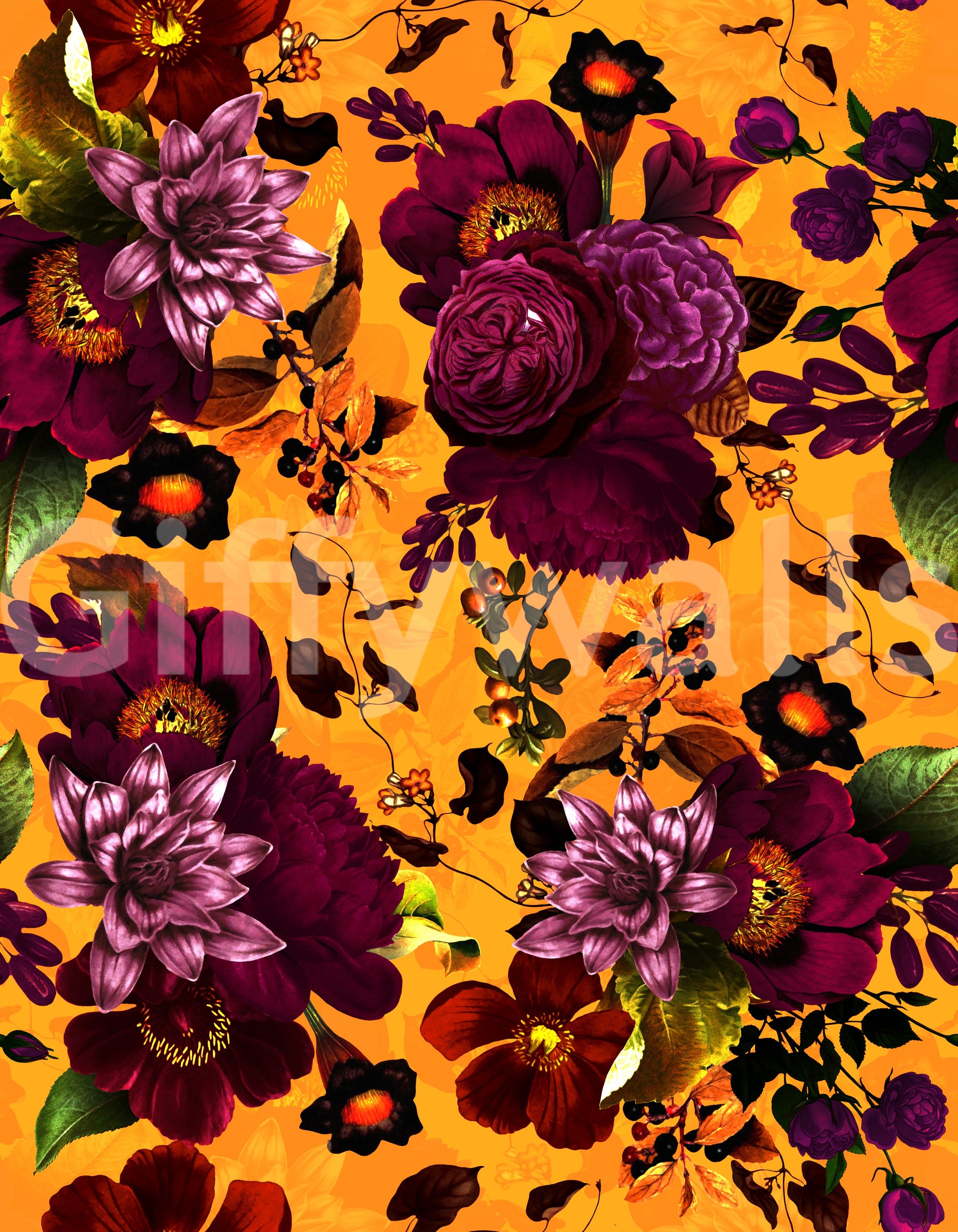 Vintage-inspired dark florals for a bold Grandmillennial design

