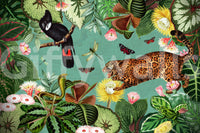 Artistic tropical wallpaper design

