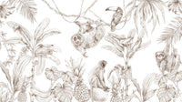 Sepia jungle wallpaper for cozy interiors


