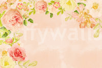 Cheerful flower design wallpaper

