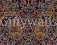 Pimpernel wallpaper with intricate floral design

