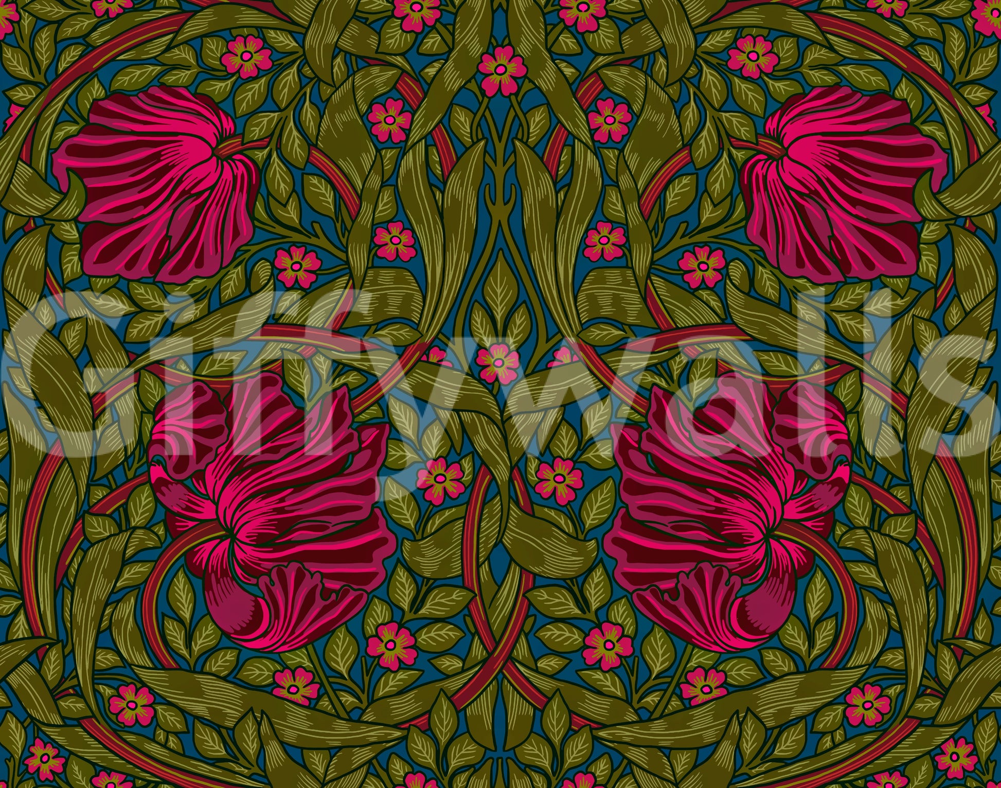 Vintage floral wallpaper for interiors

