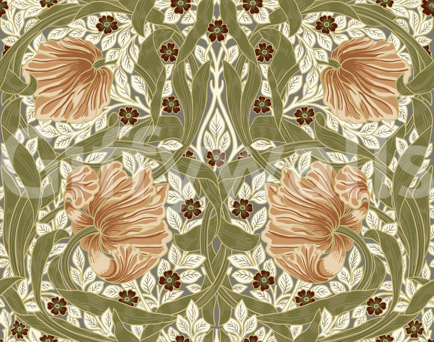 Vintage floral wallpaper for interiors


