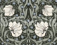 Classic floral mural by William Morris for living rooms

