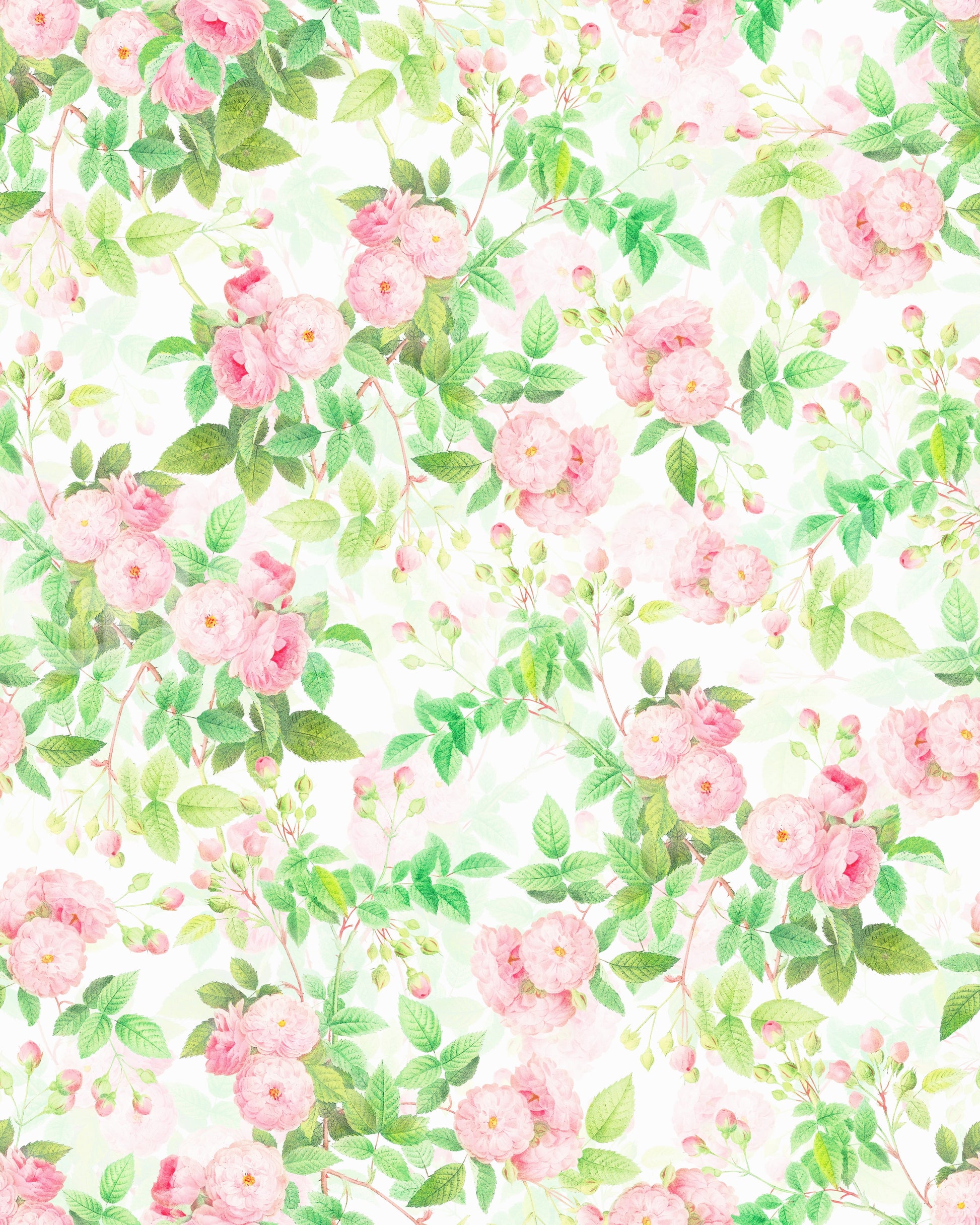 Timeless floral wallpaper in watercolor style

