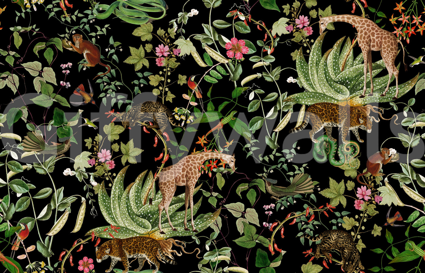 Whispers of the Wild wall mural bringing the beauty of nature into your home.

