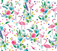 Exotic bird and foliage design for fun, energetic spaces.

