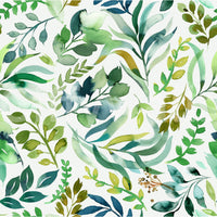 Botanical leaf design in watercolor for peaceful, modern décor.

