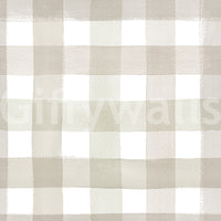 Calm and cozy beige check wallpaper for versatile styling.

