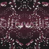 Statement wallpaper with rich red winged moths

