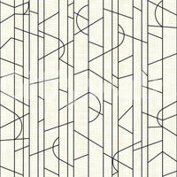 Graphic pattern wallpaper in black and white

