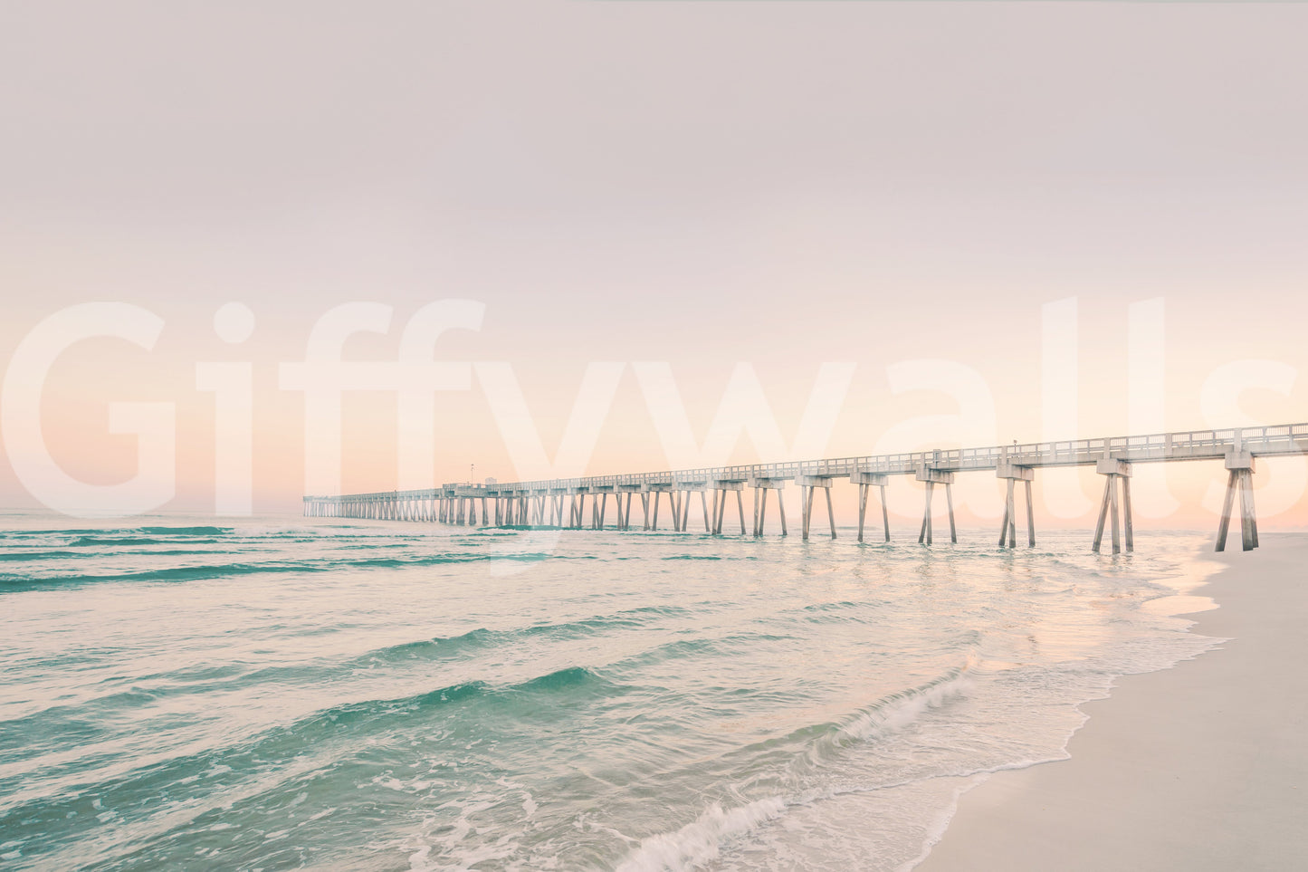 Golden sunset mural for relaxing, nature-inspired decor

