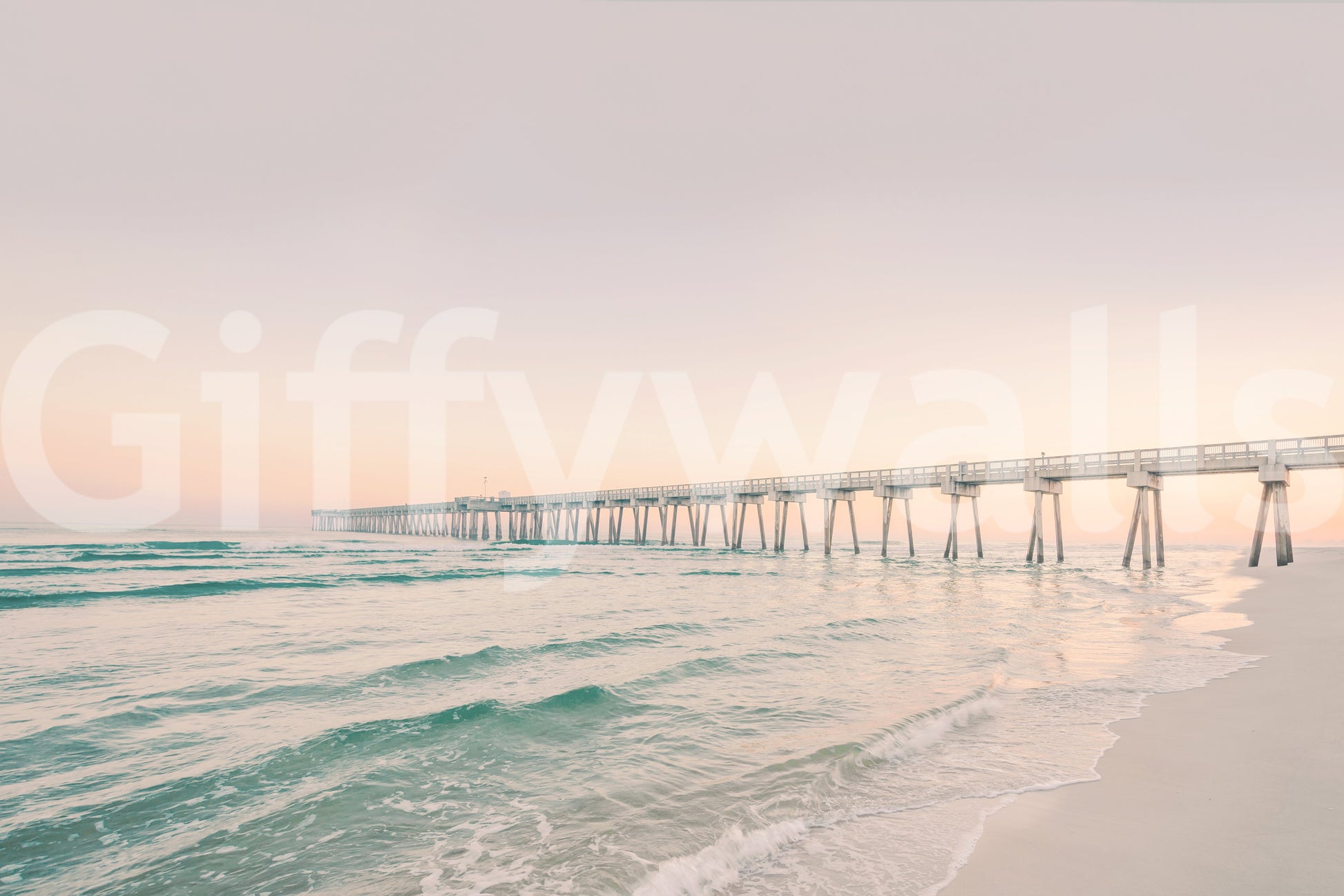 Golden sunset mural for relaxing, nature-inspired decor

