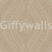 Faded traditional pattern wallpaper in warm neutrals


