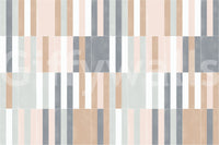 Delicate pastel mural with textured tile effect

