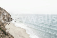 Panoramic mural of California’s rocky coast

