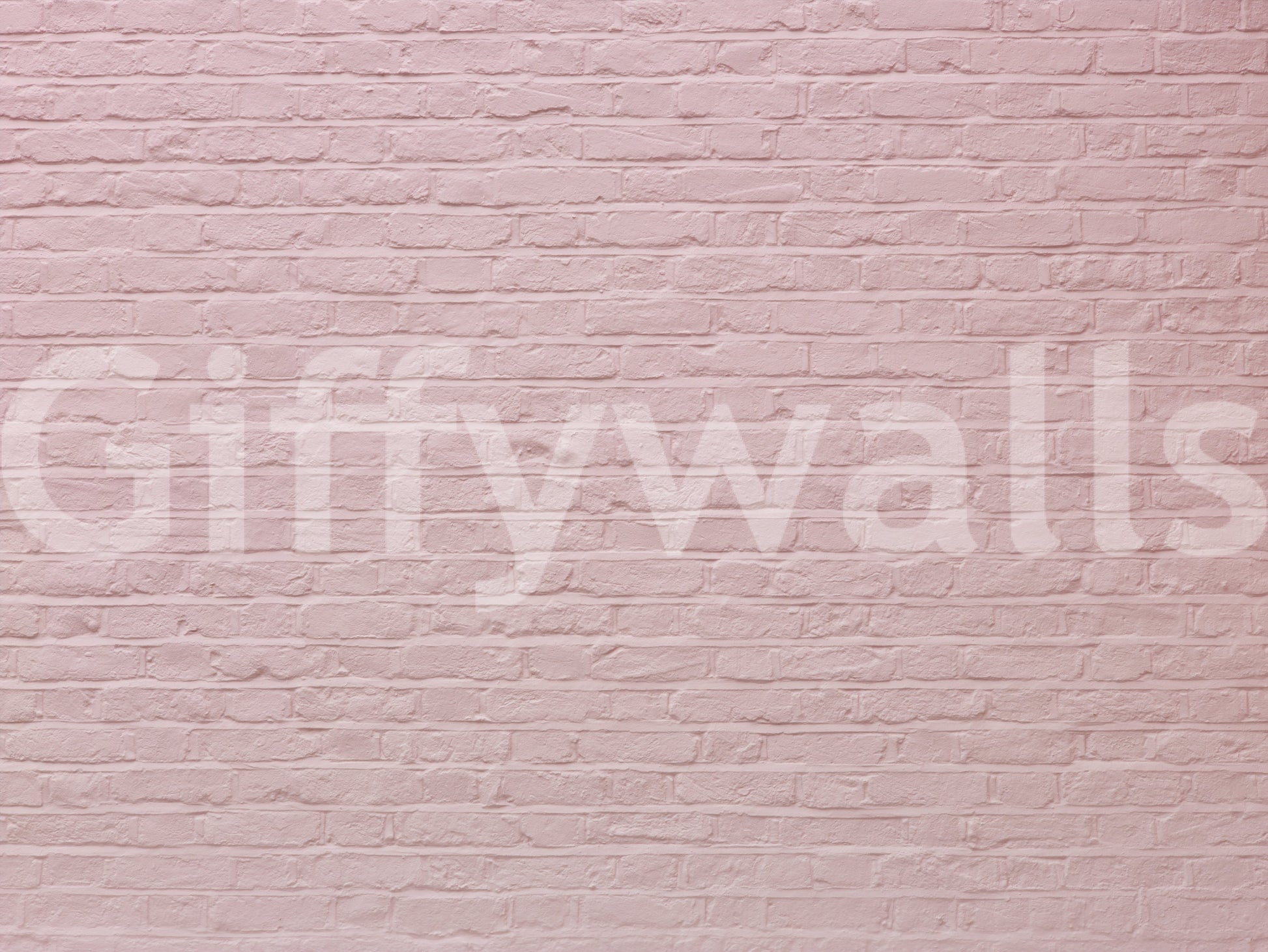 Serene pink brick wall mural for a peaceful vibe


