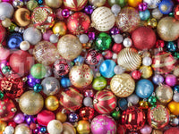 Bold Christmas ornament wall decor

