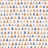 Whimsical geometric wallpaper design with a relaxed, handmade feel.


