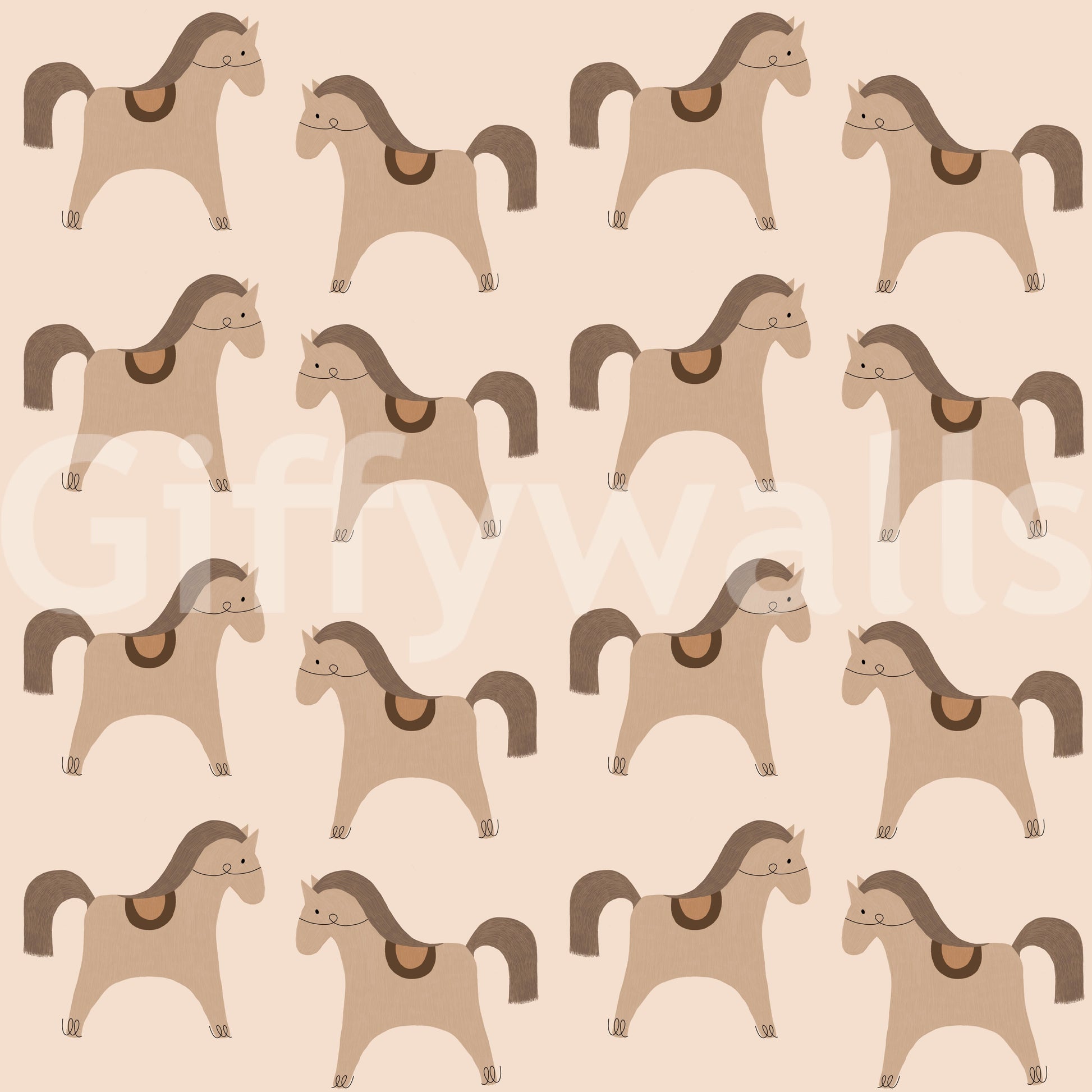 Gentle abstract mural in muted colors

